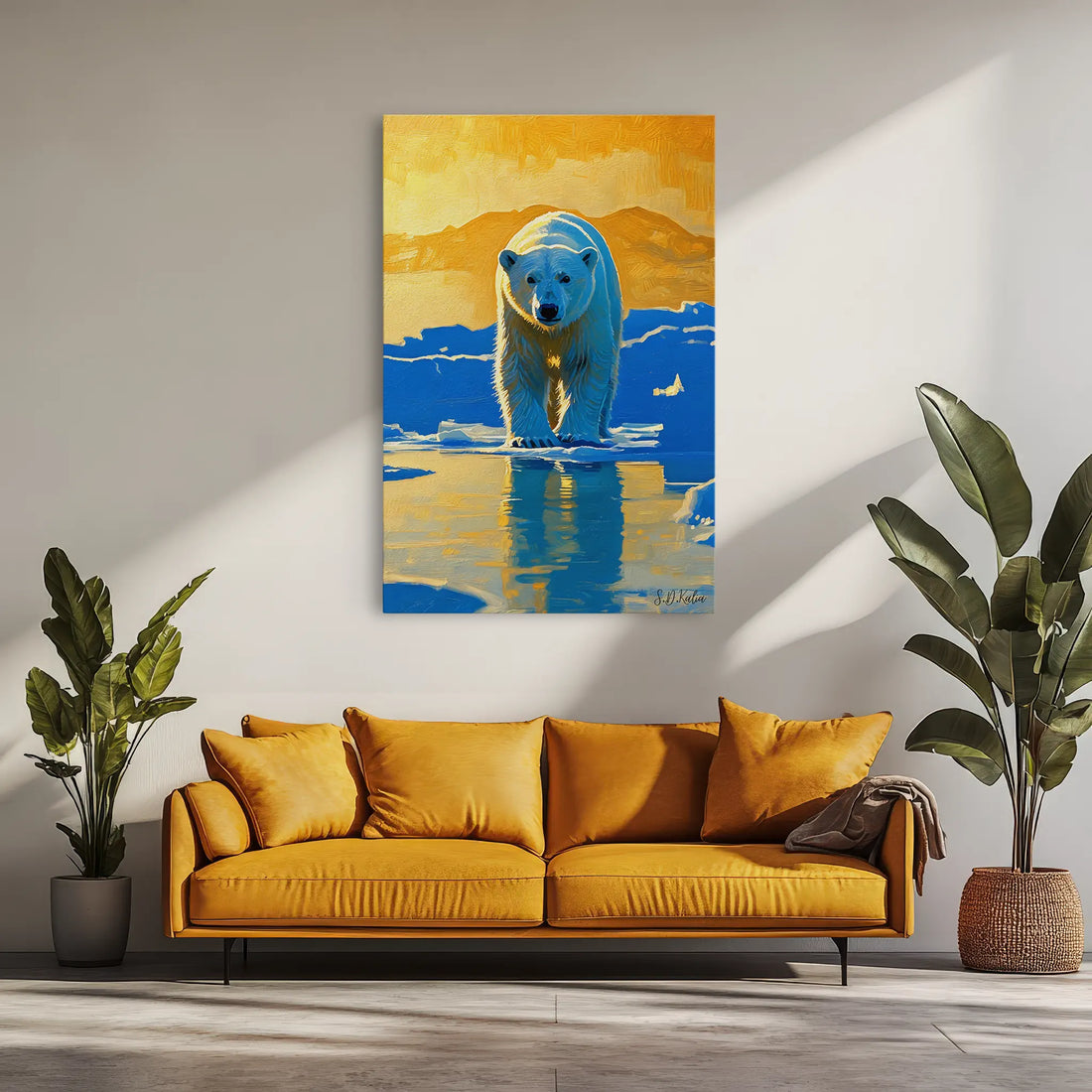 Polar Bear at Sunset Giclée Print 231035 Visual Wall Art AR2:3V Giclée Print
