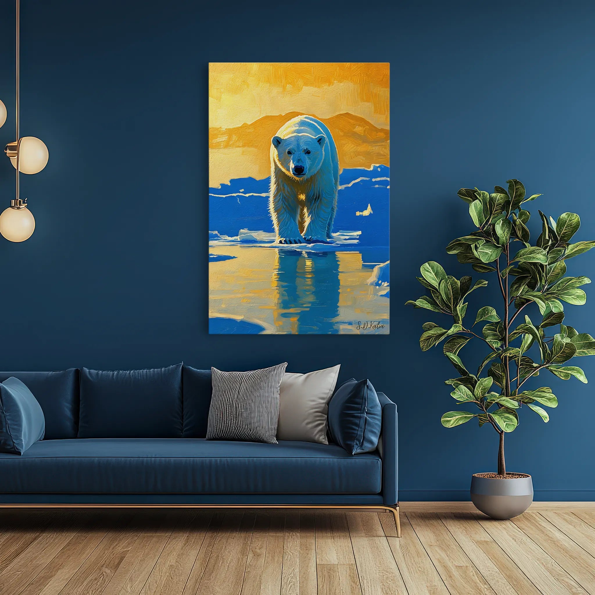 Polar Bear at Sunset Giclée Print 231035 Visual Wall Art AR2:3V Giclée Print