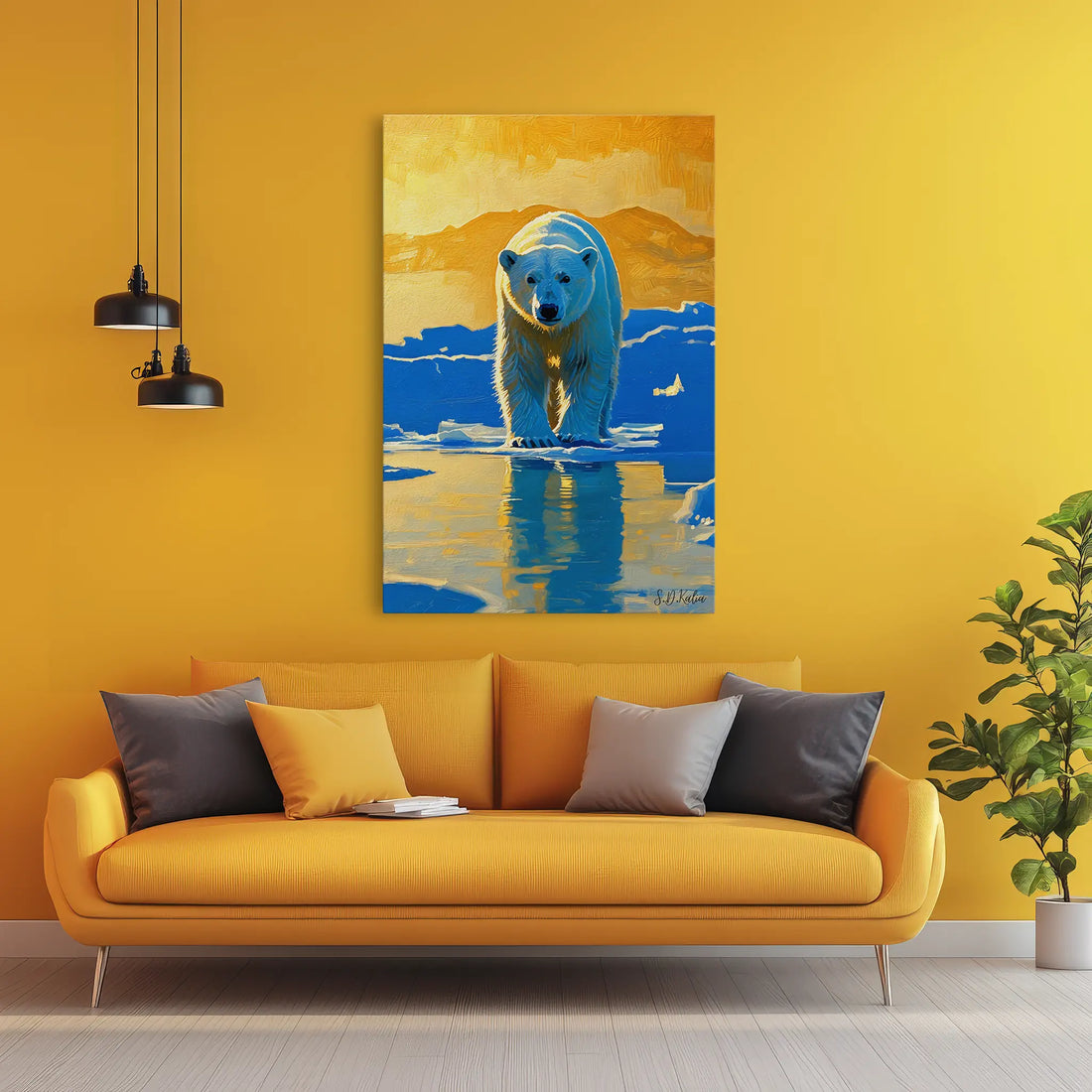 Polar Bear at Sunset Giclée Print 231035 Visual Wall Art AR2:3V Giclée Print