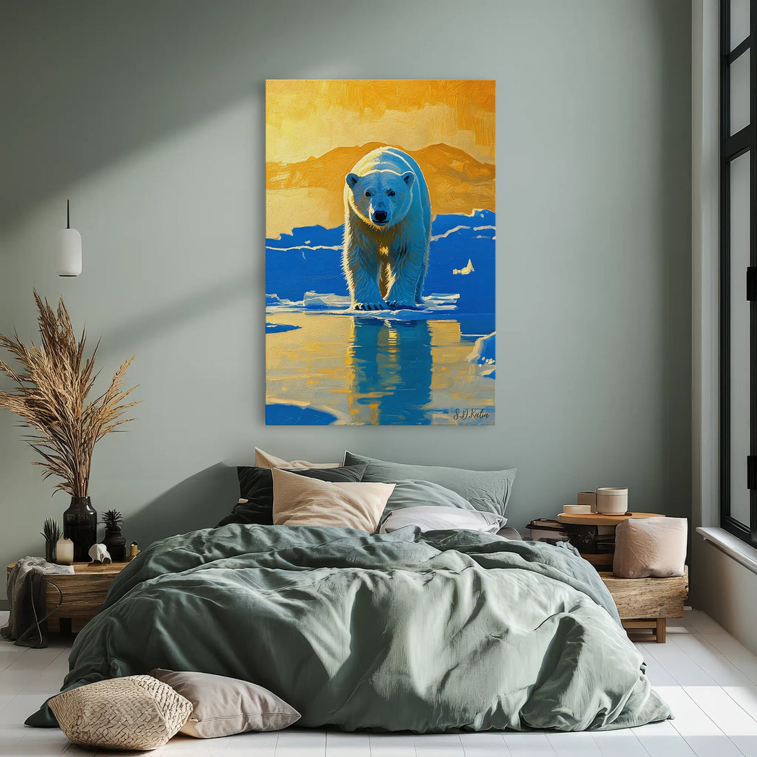 Polar Bear at Sunset Giclée Print 231035 Visual Wall Art AR2:3V Giclée Print