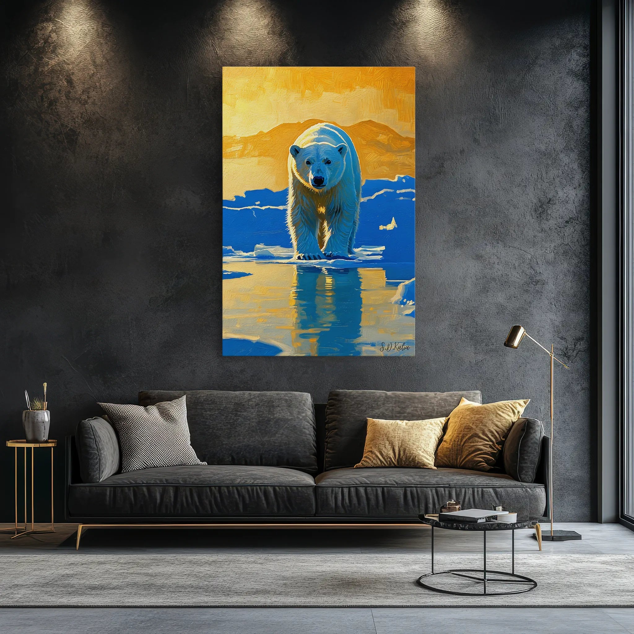 Polar Bear at Sunset Giclée Print 231035 Visual Wall Art AR2:3V Giclée Print