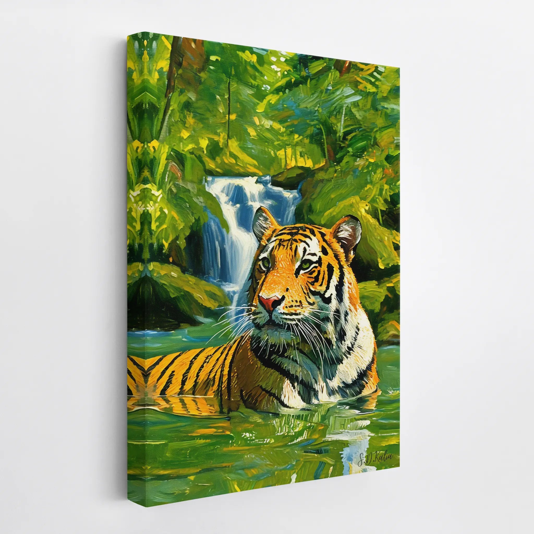 Pool of the Jungle King Tiger In Water Giclée Print 231036 Visual Wall Art AR2:3V Giclée Print
