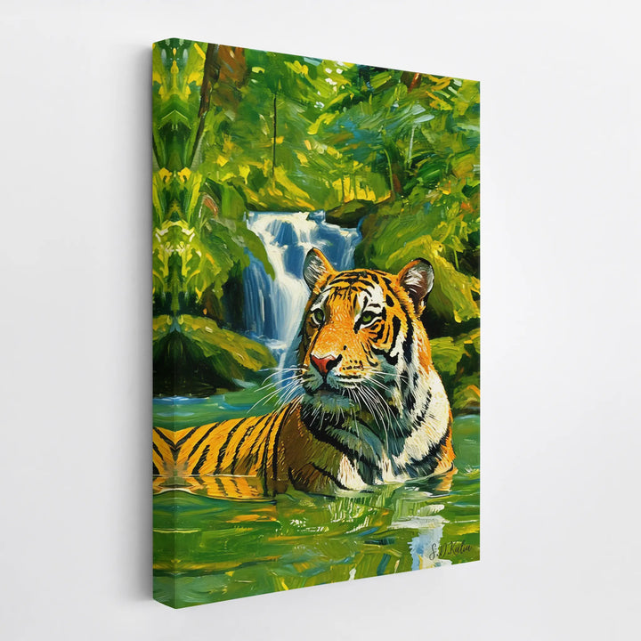 Pool of the Jungle King Tiger In Water Giclée Print 231036 Visual Wall Art AR2:3V Giclée Print