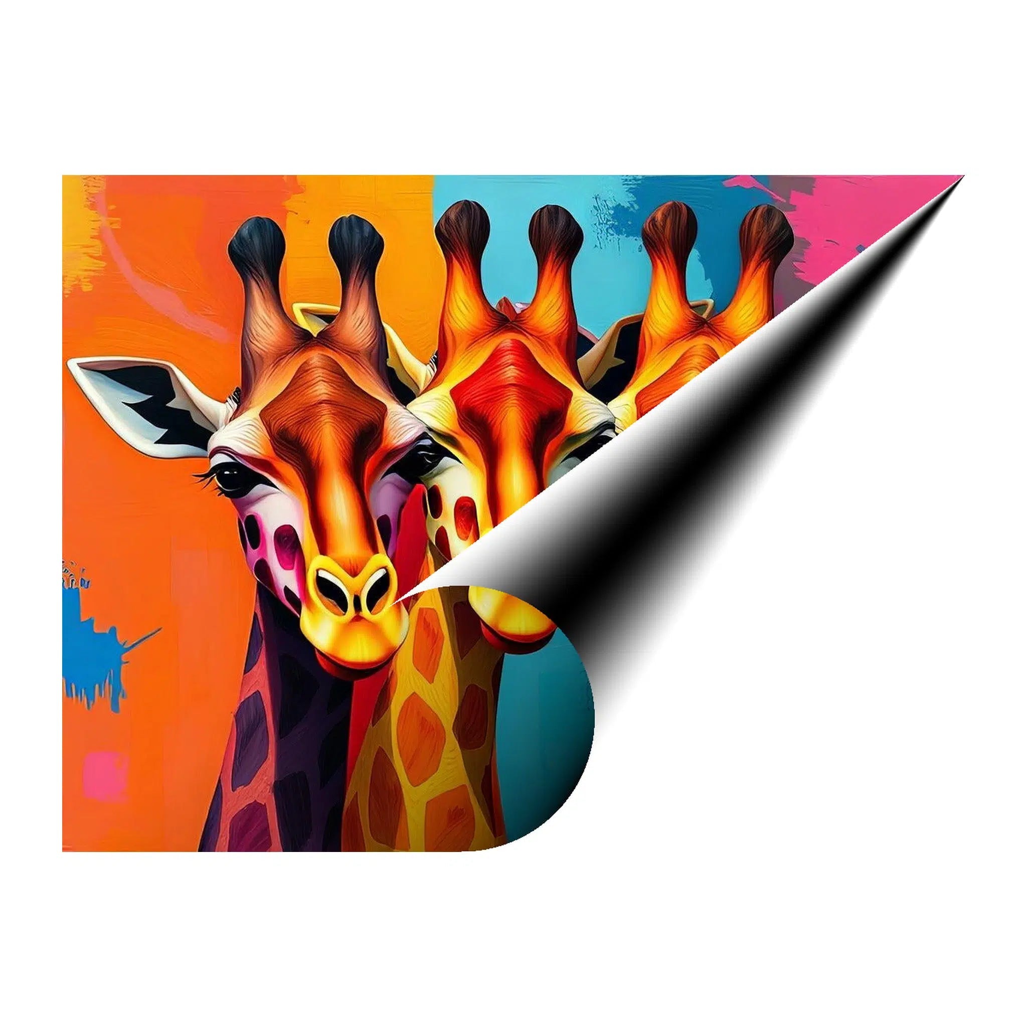 Portrait Of Giraffes Giclée Print 43113 Giclée Fine Art Matte Paper Print Visual Wall Art