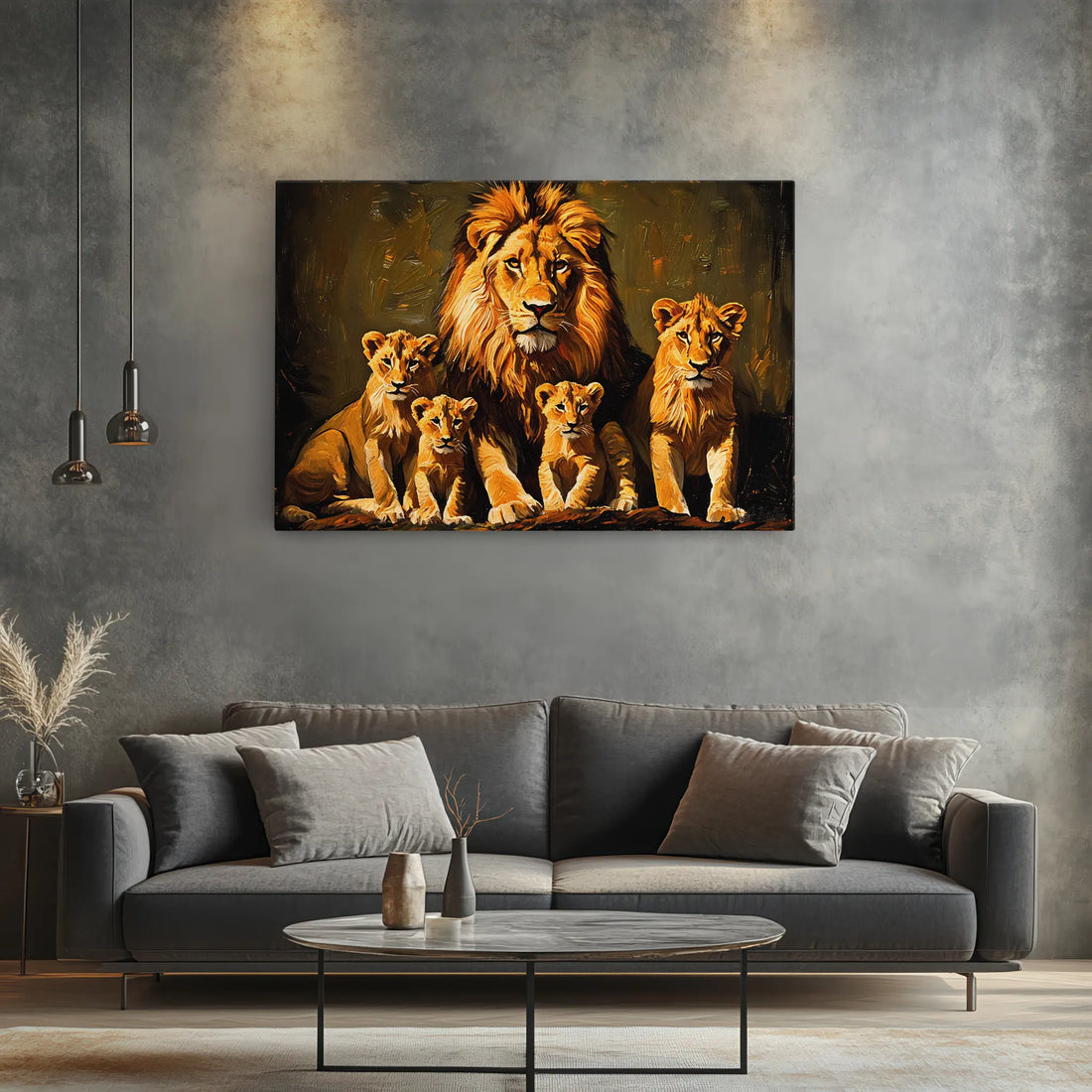 Pride Portrait at Dusk Lions Giclée Print 321020 Visual Wall Art AR3:2H Giclée Print