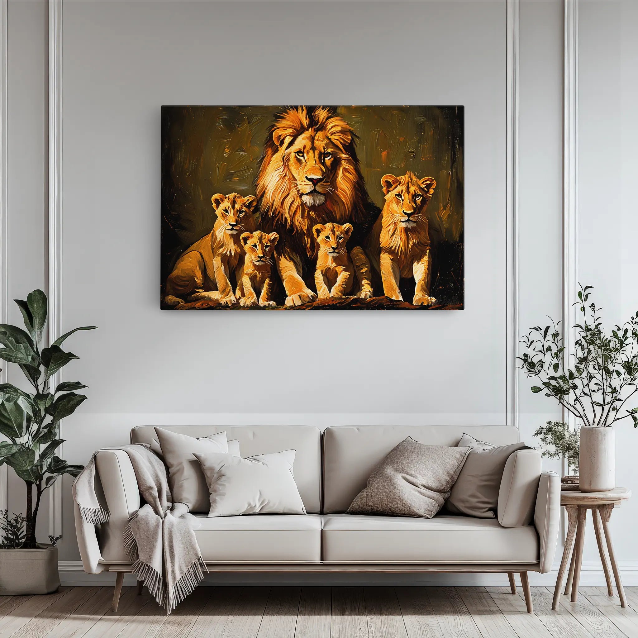 Pride Portrait at Dusk Lions Giclée Print 321020 Visual Wall Art AR3:2H Giclée Print