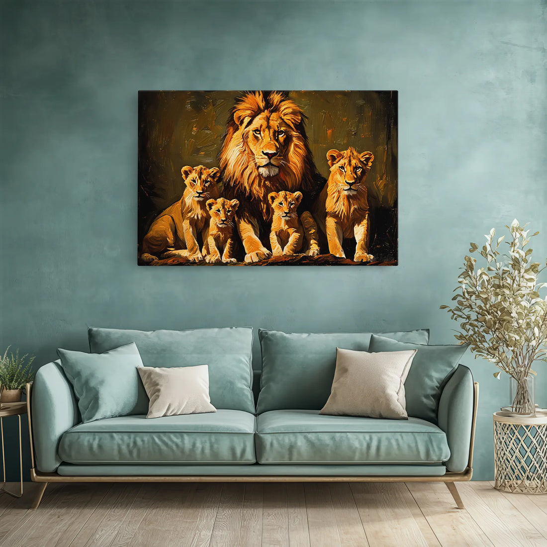 Pride Portrait at Dusk Lions Giclée Print 321020 Visual Wall Art AR3:2H Giclée Print