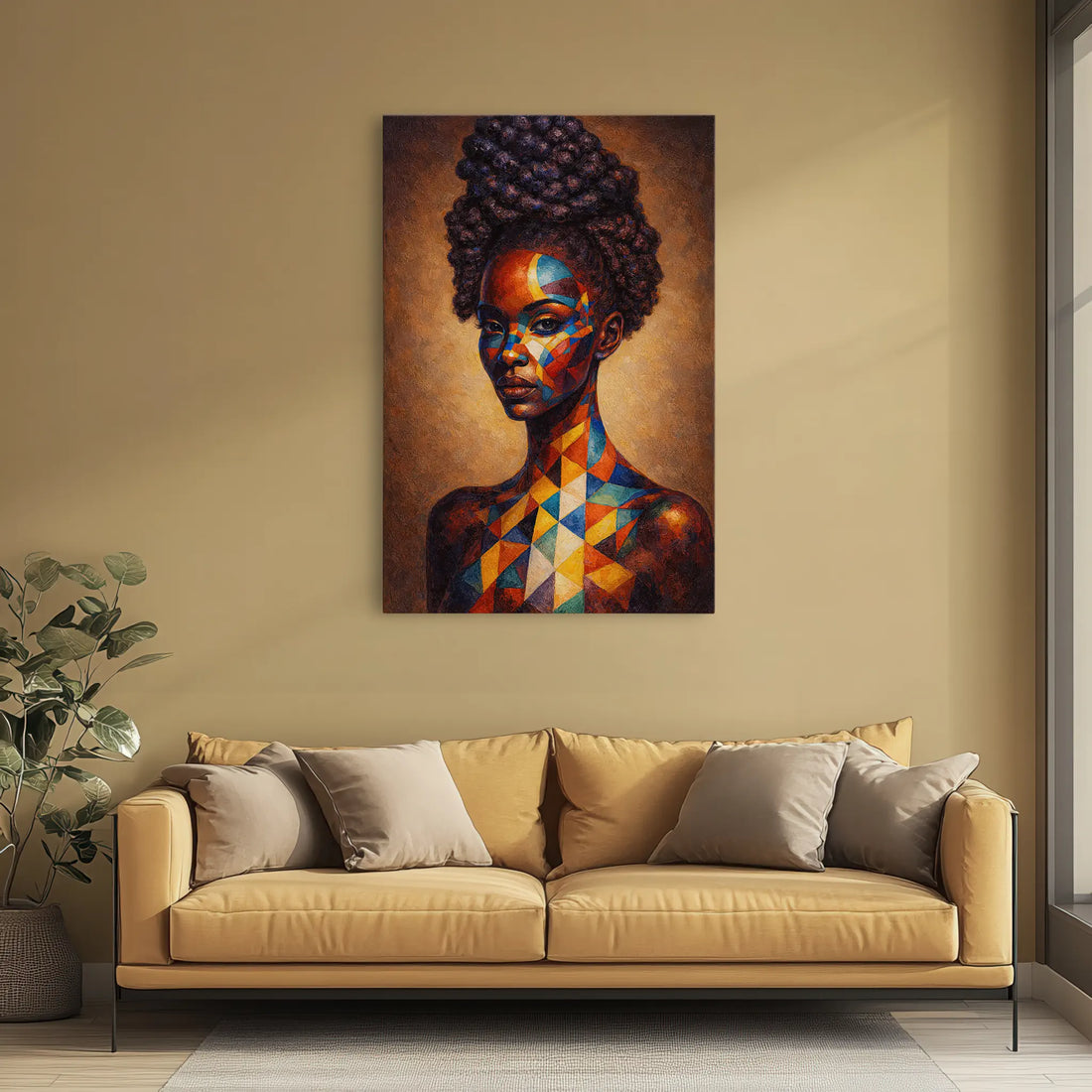 Prism Painted Muse in Bold Geometry Giclée Print 235012 Visual Wall Art AR2:3V Giclée Print