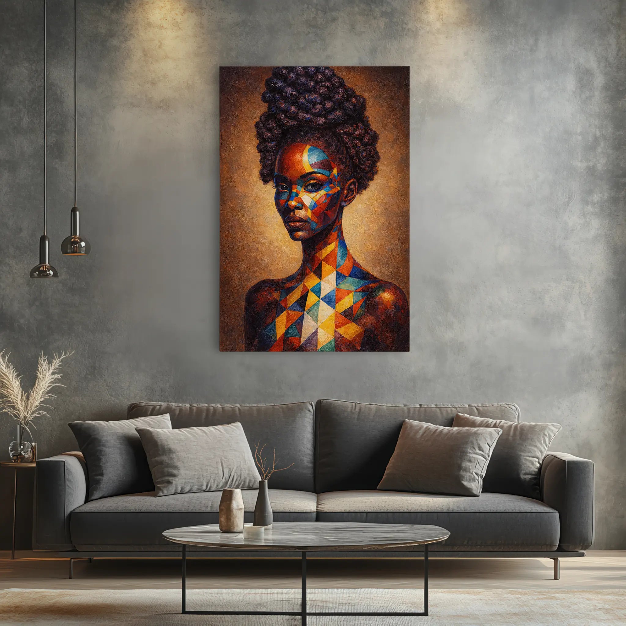 Prism Painted Muse in Bold Geometry Giclée Print 235012 Visual Wall Art AR2:3V Giclée Print