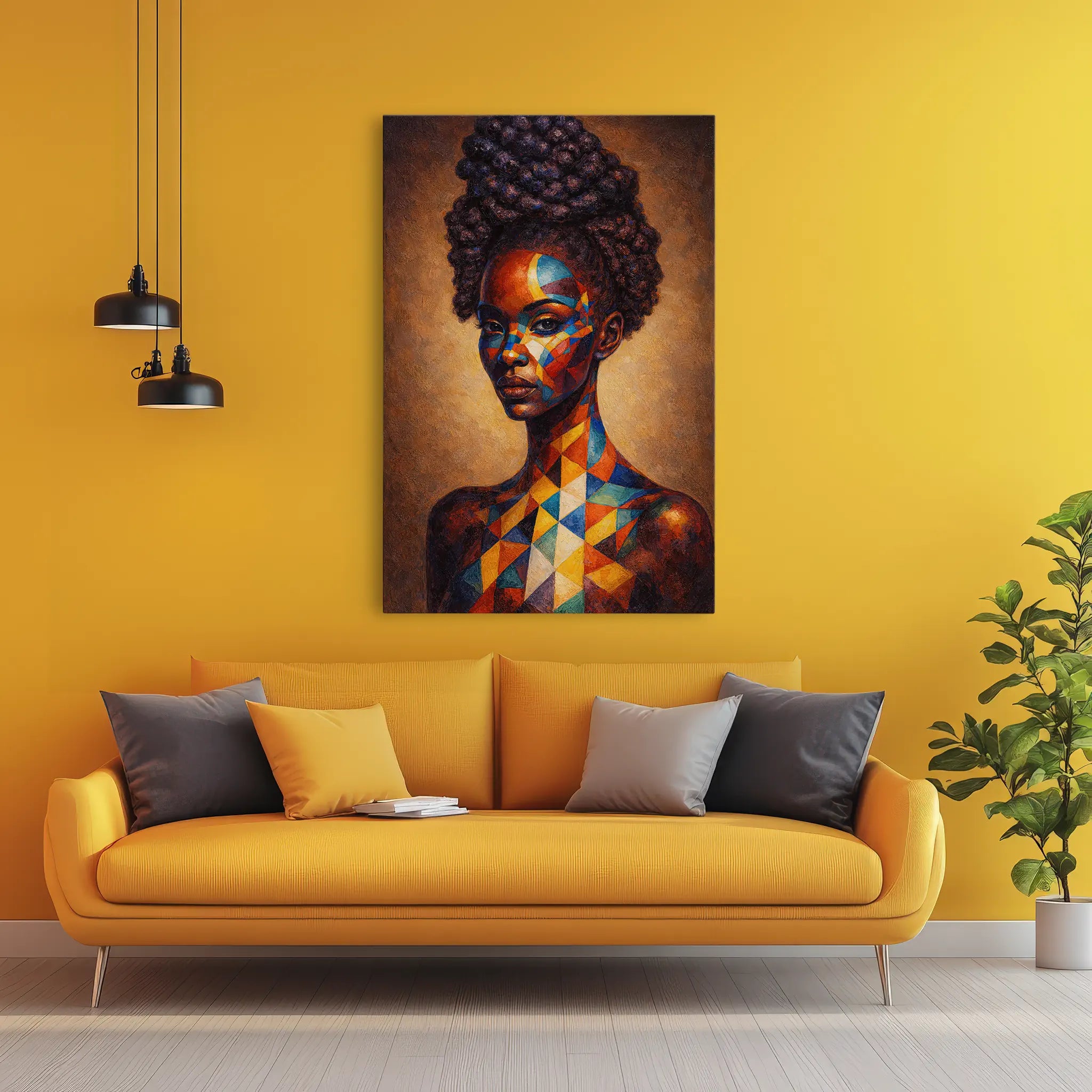 Prism Painted Muse in Bold Geometry Giclée Print 235012 Visual Wall Art AR2:3V Giclée Print