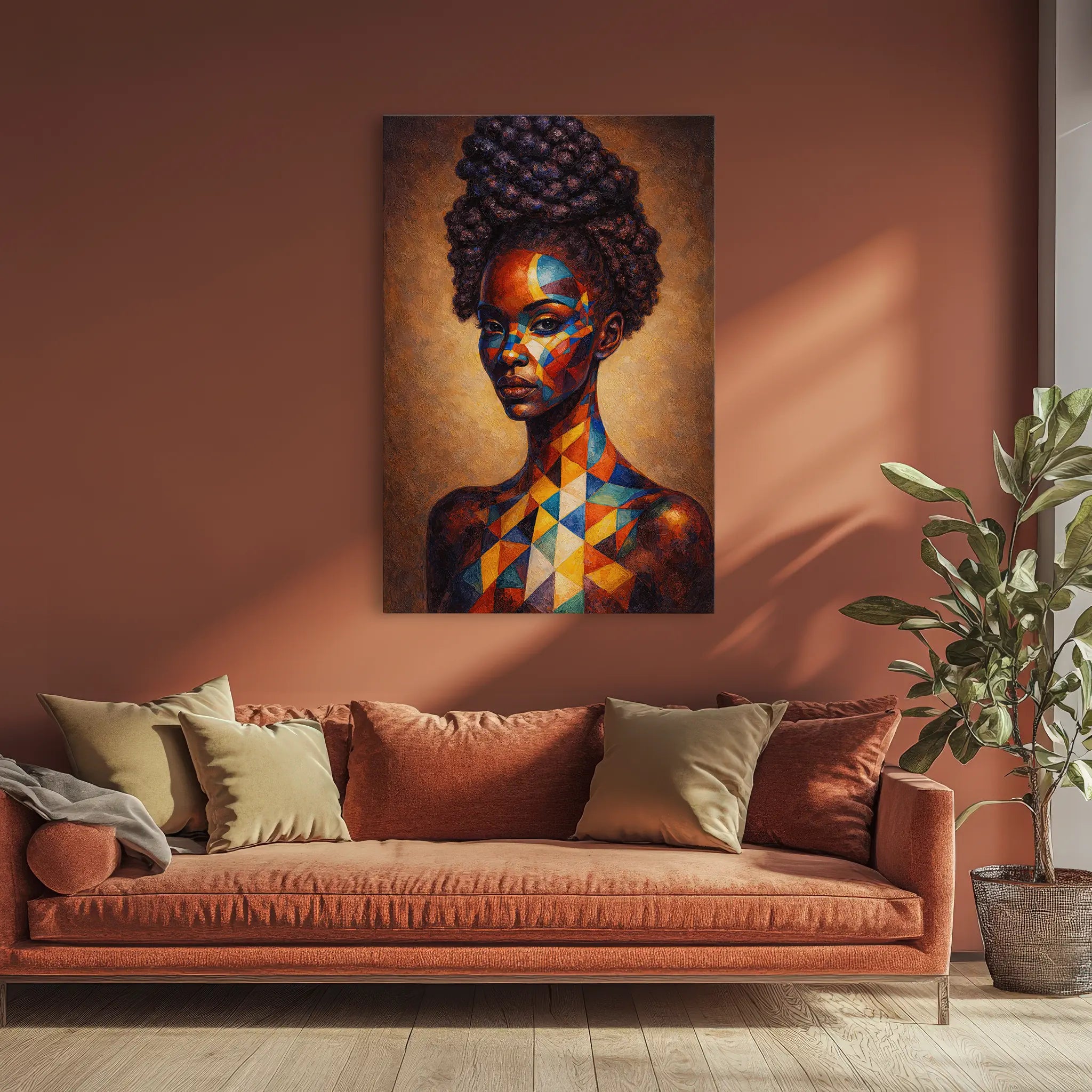 Prism Painted Muse in Bold Geometry Giclée Print 235012 Visual Wall Art AR2:3V Giclée Print