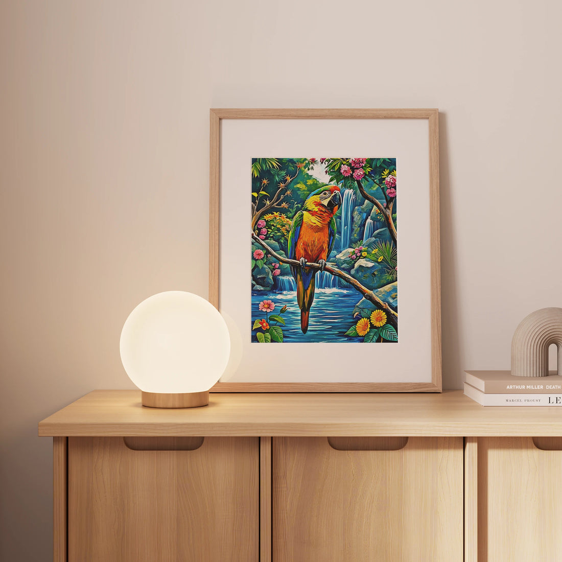 Psittaciformes Parrot Portrait-Framed Paper Print-452257 Visual Wall Art Framed Print