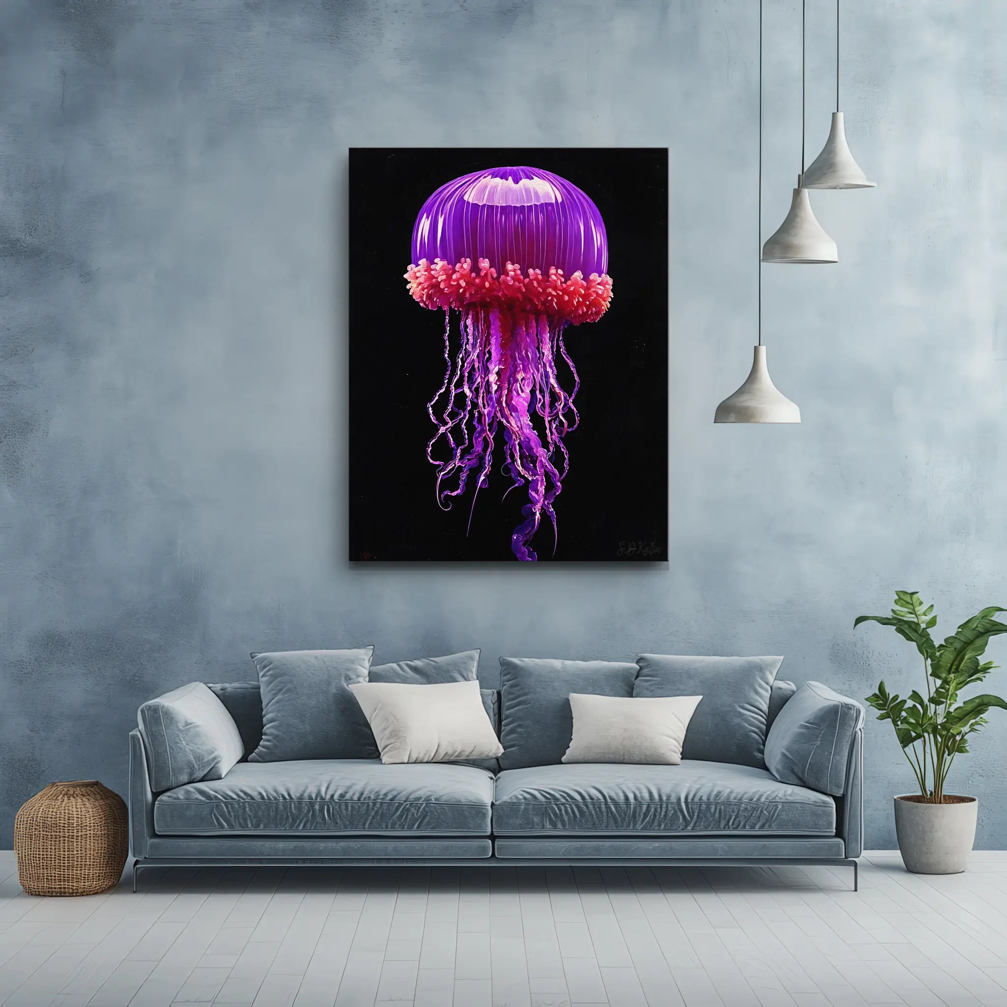 Purple Crown Jellyfish Giclée Print 451019 Visual Wall Art AR3:4V-AR4:5V Giclée Print