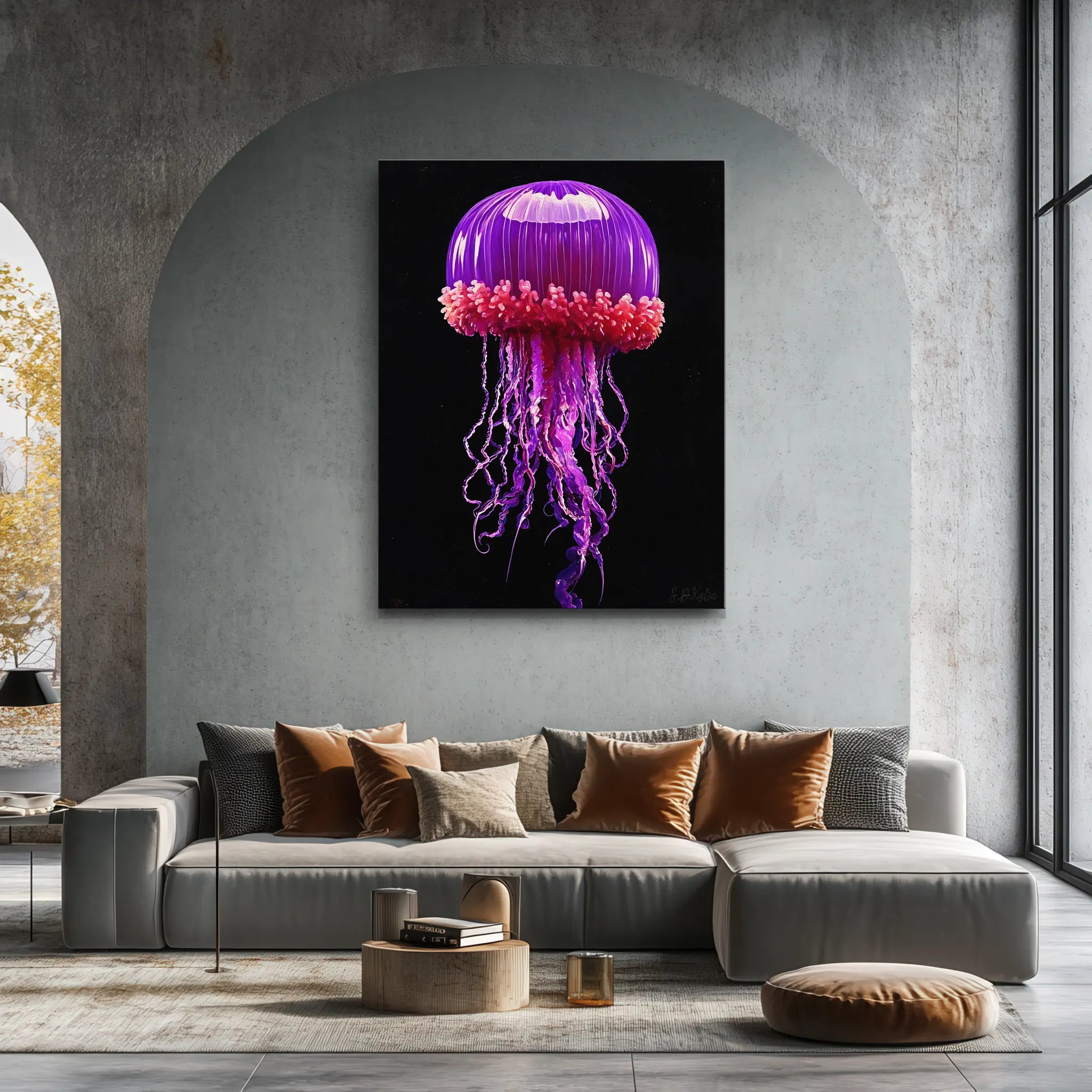 Purple Crown Jellyfish Giclée Print 451019 Visual Wall Art AR3:4V-AR4:5V Giclée Print