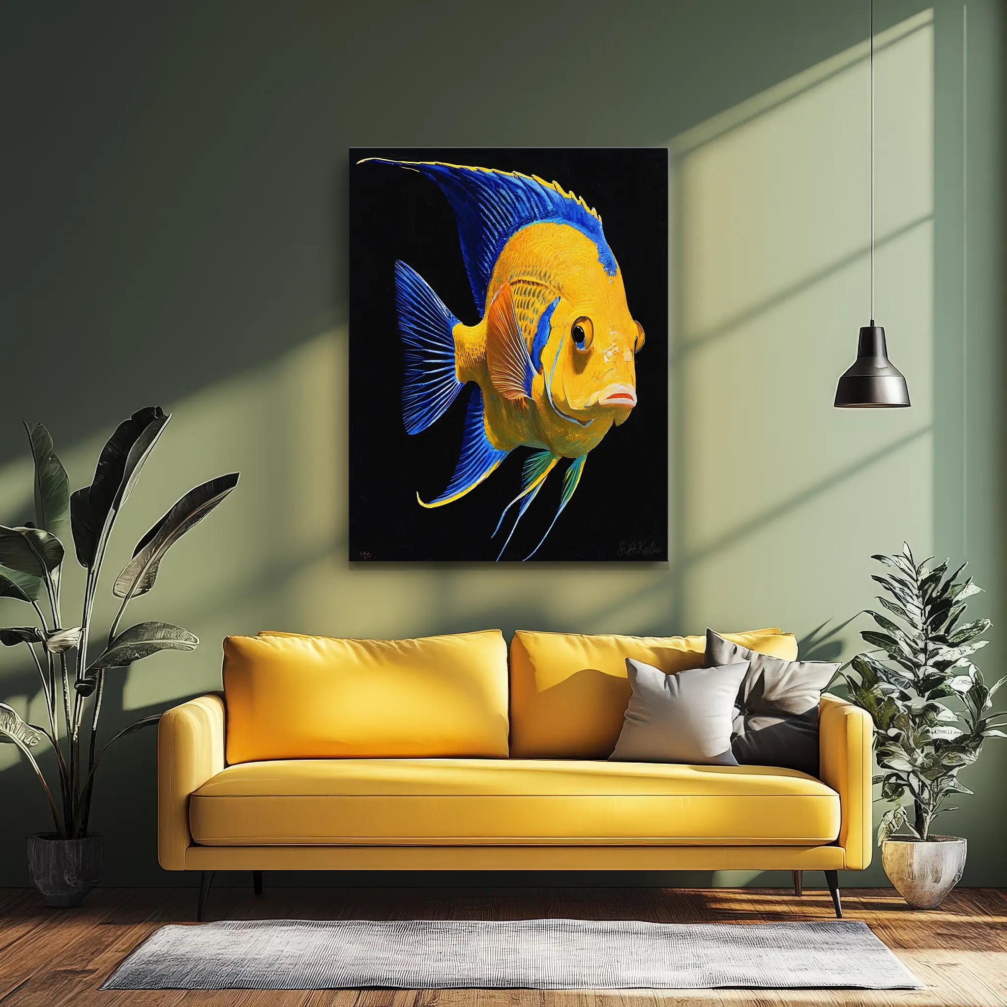 Queen Angelfish Giclée Print 451020 Visual Wall Art AR3:4V-AR4:5V Giclée Print