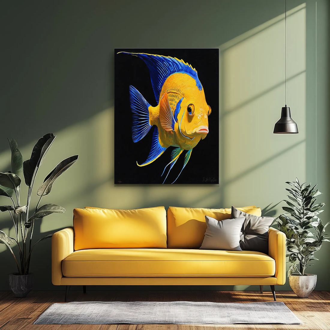 Queen Angelfish Giclée Print 451020 Visual Wall Art AR3:4V-AR4:5V Giclée Print
