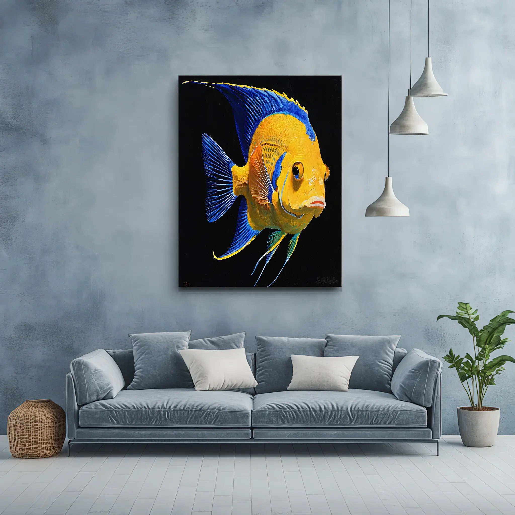 Queen Angelfish Giclée Print 451020 Visual Wall Art AR3:4V-AR4:5V Giclée Print