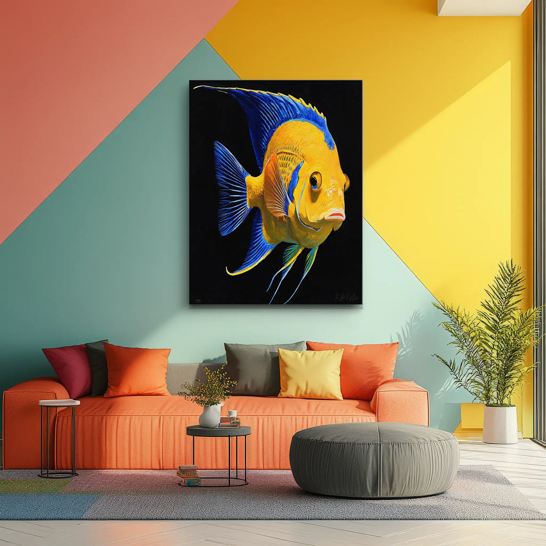 Queen Angelfish Giclée Print 451020 Visual Wall Art AR3:4V-AR4:5V Giclée Print