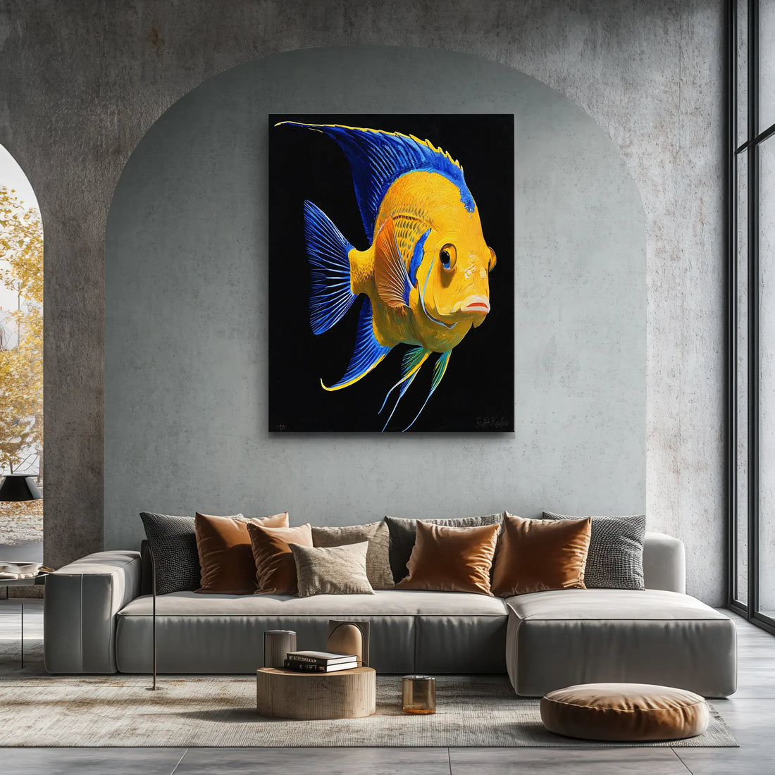 Queen Angelfish Giclée Print 451020 Visual Wall Art AR3:4V-AR4:5V Giclée Print