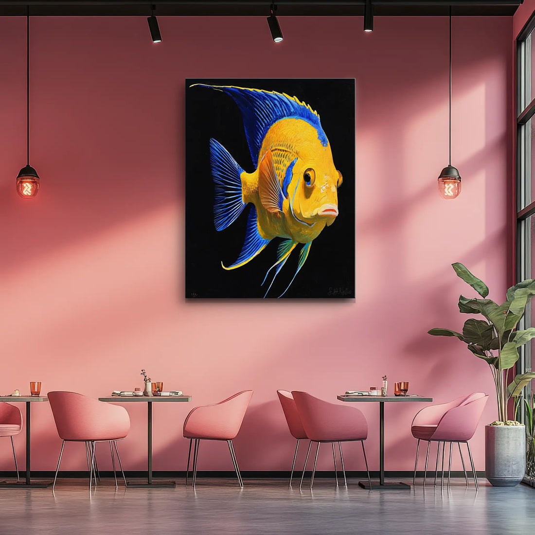 Queen Angelfish Giclée Print 451020 Visual Wall Art AR3:4V-AR4:5V Giclée Print