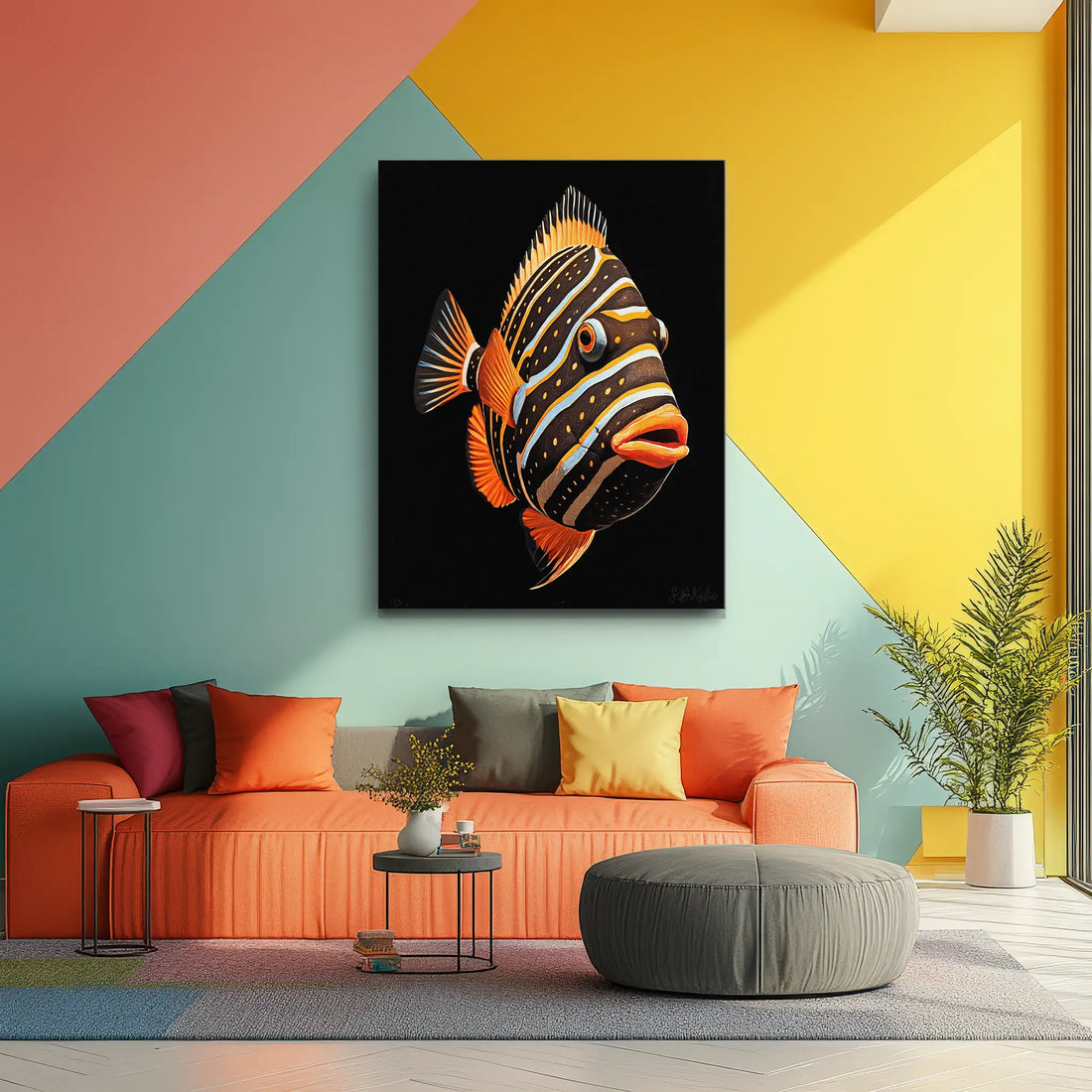 Radiant Angelfish Inspired Giclée Print 451021 Visual Wall Art AR3:4V-AR4:5V Giclée Print