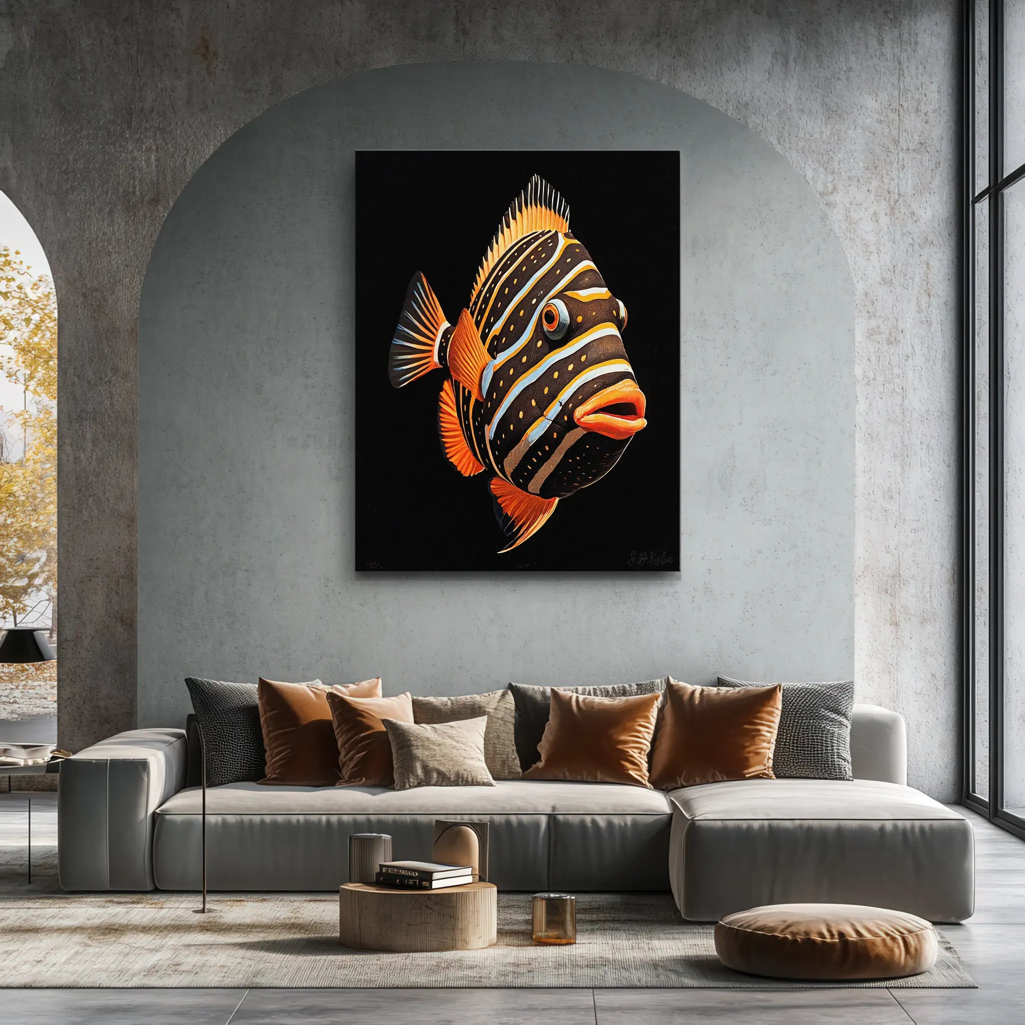 Radiant Angelfish Inspired Giclée Print 451021 Visual Wall Art AR3:4V-AR4:5V Giclée Print