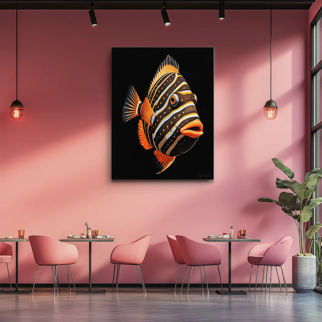 Radiant Angelfish Inspired Giclée Print 451021 Visual Wall Art AR3:4V-AR4:5V Giclée Print