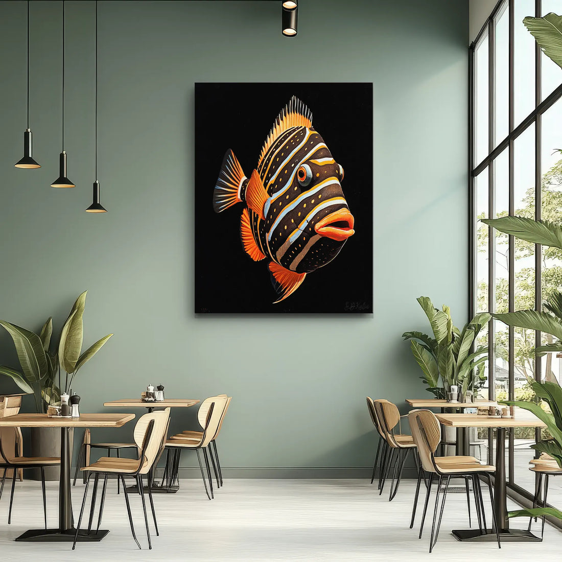 Radiant Angelfish Inspired Giclée Print 451021 Visual Wall Art AR3:4V-AR4:5V Giclée Print