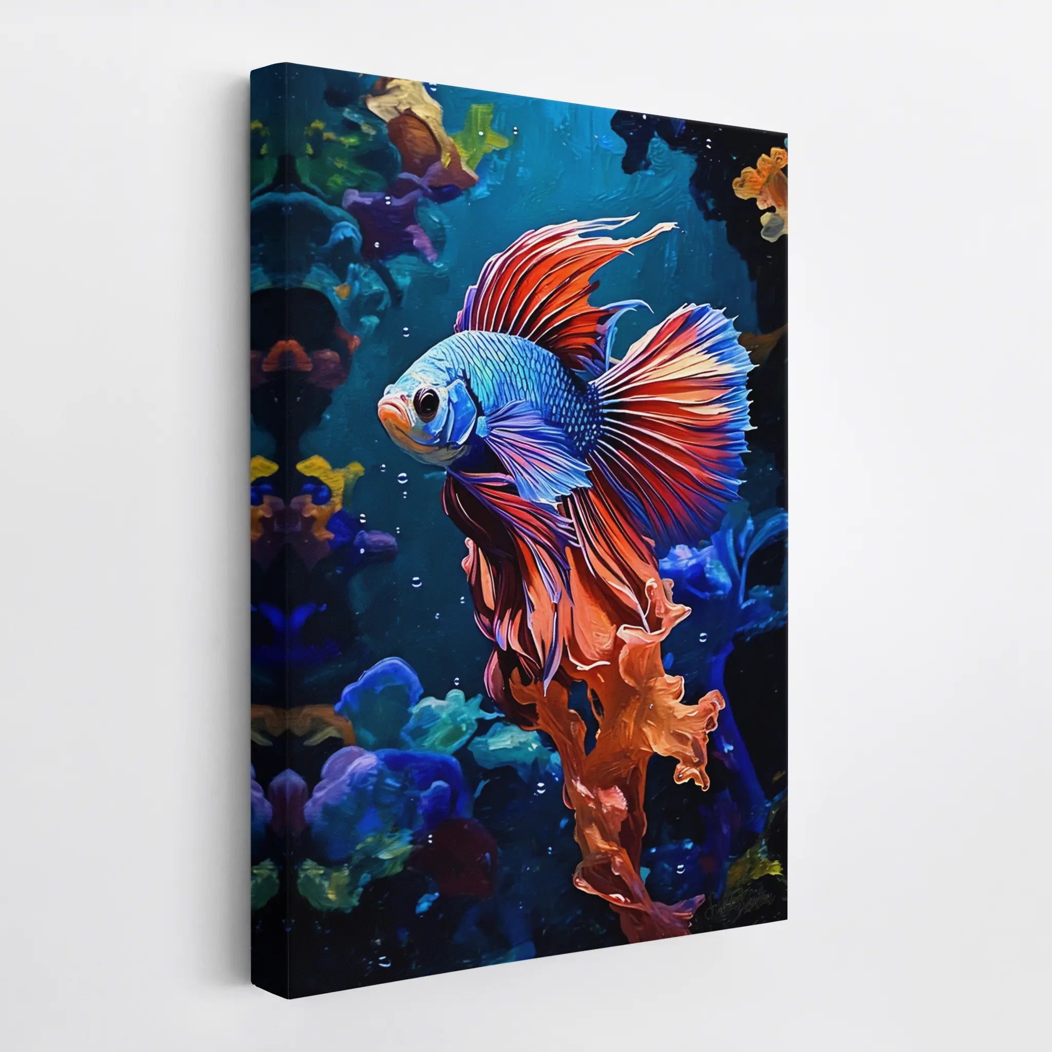 Radiant Betta in Coral Glow Giclée Print 231037 Visual Wall Art AR2:3V Giclée Print