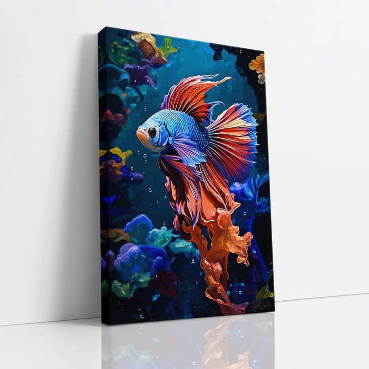Radiant Betta in Coral Glow Giclée Print 231037 Visual Wall Art AR2:3V Giclée Print