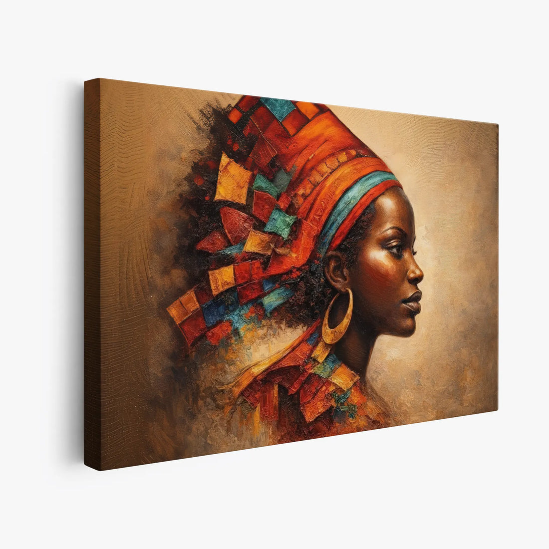 Radiant Profile in Mosaic Headwrap Giclée Print 329009 Visual Wall Art AR3:2H Giclée Print