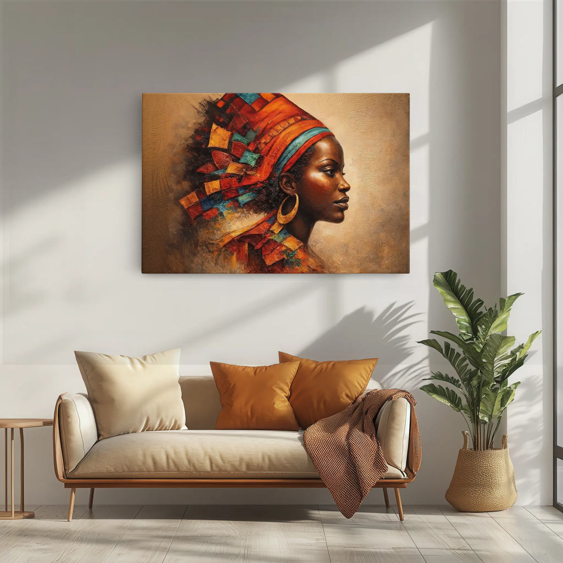 Radiant Profile in Mosaic Headwrap Giclée Print 329009 Visual Wall Art AR3:2H Giclée Print