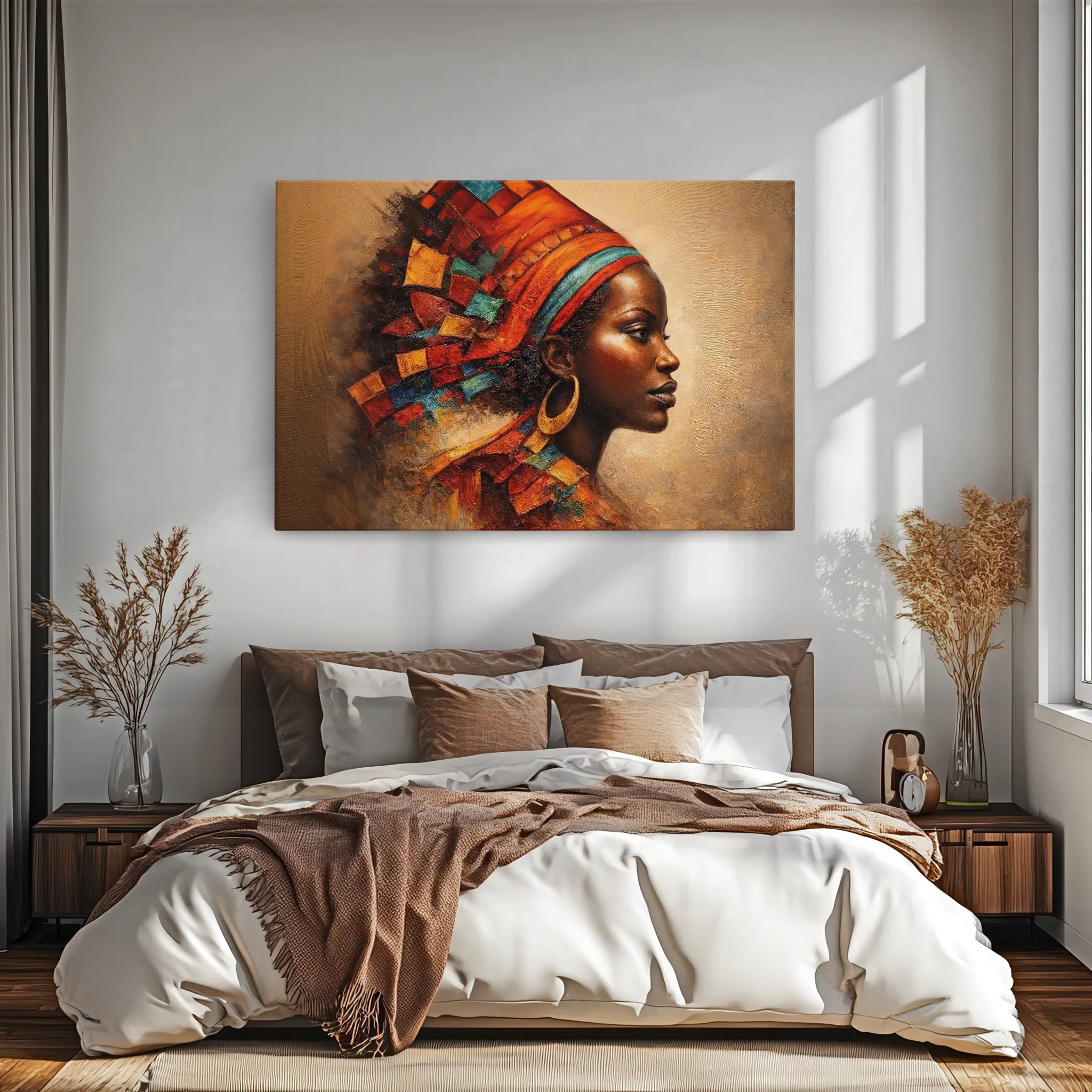 Radiant Profile in Mosaic Headwrap Giclée Print 329009 Visual Wall Art AR3:2H Giclée Print