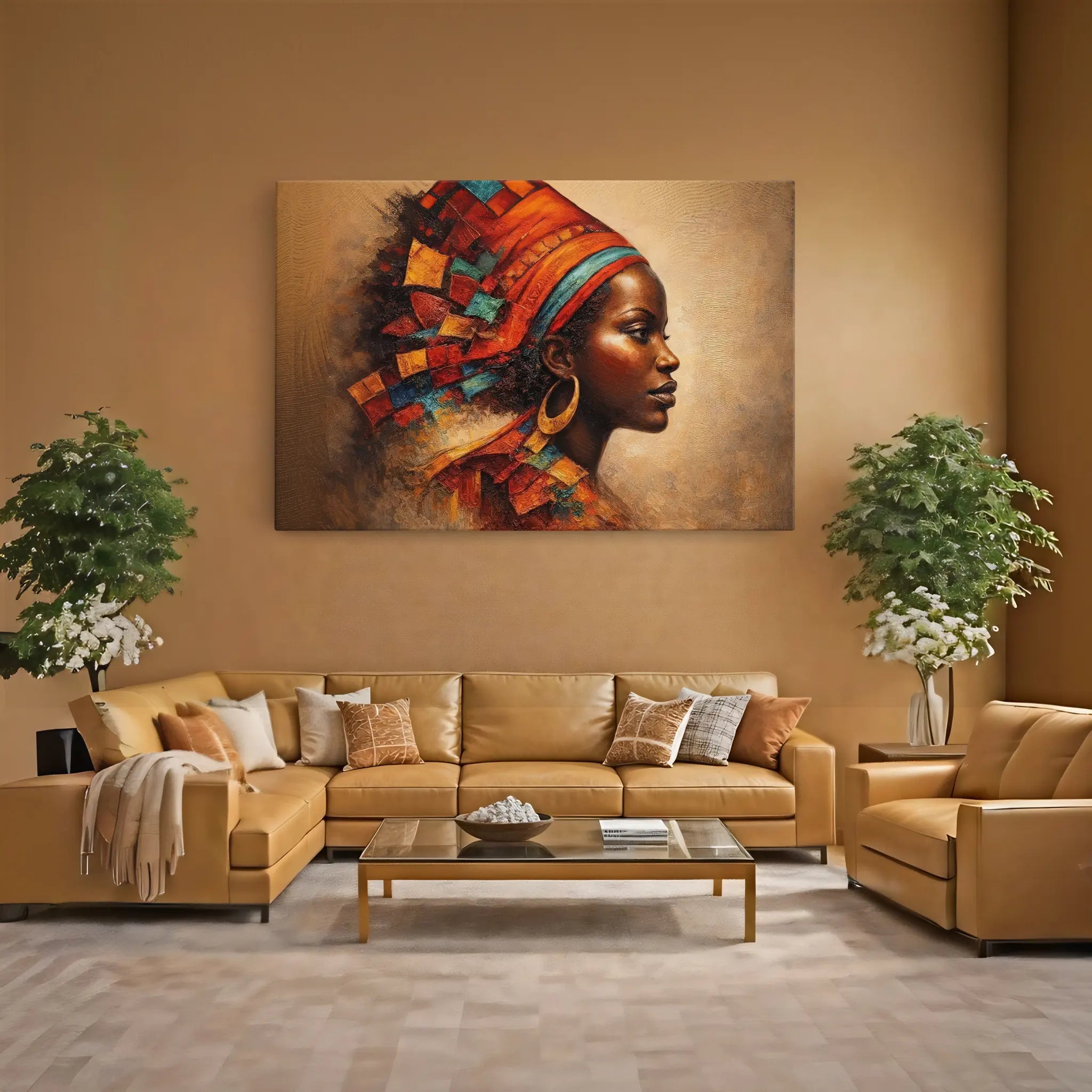 Radiant Profile in Mosaic Headwrap Giclée Print 329009 Visual Wall Art AR3:2H Giclée Print