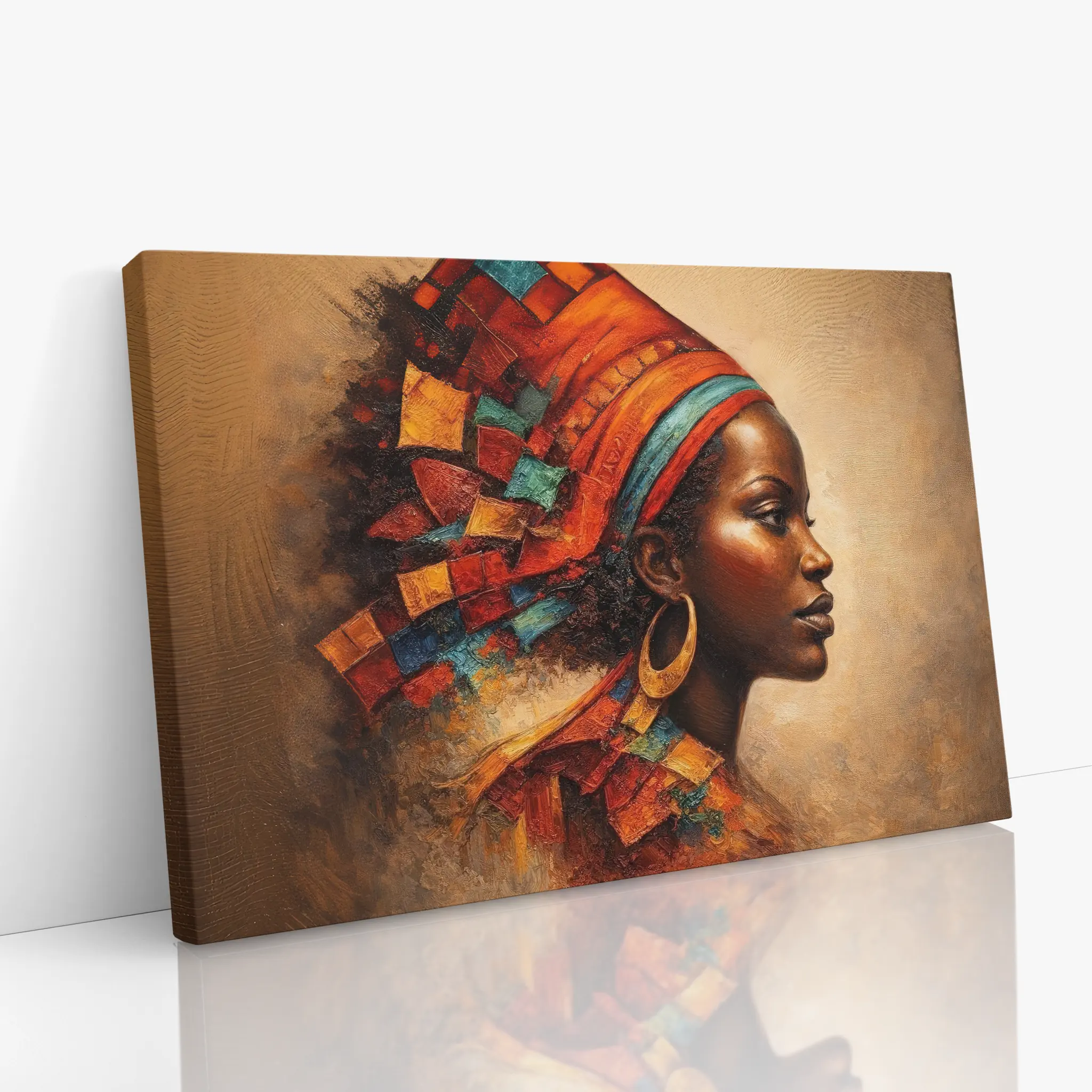 Radiant Profile in Mosaic Headwrap Giclée Print 329009 Visual Wall Art AR3:2H Giclée Print