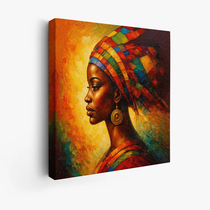 Radiant Profile in Patchwork Silk Giclée Print 119019 Visual Wall Art AR1:1S Giclée Print