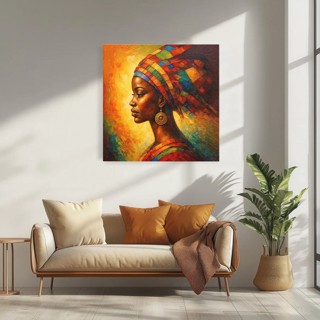 Radiant Profile in Patchwork Silk Giclée Print 119019 Visual Wall Art AR1:1S Giclée Print