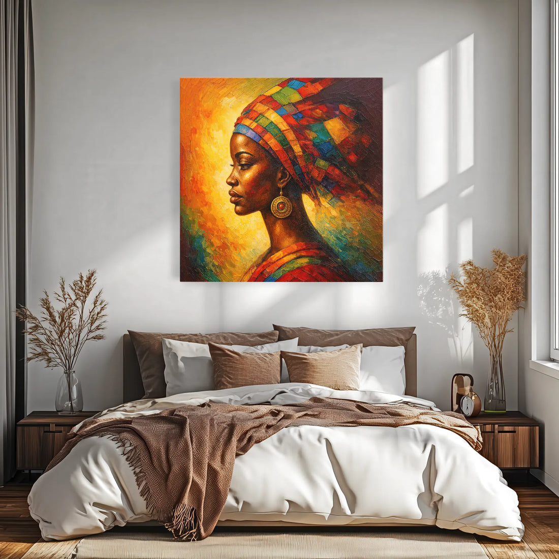Radiant Profile in Patchwork Silk Giclée Print 119019 Visual Wall Art AR1:1S Giclée Print