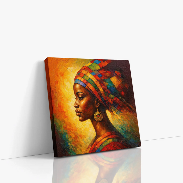 Radiant Profile in Patchwork Silk Giclée Print 119019 Visual Wall Art AR1:1S Giclée Print