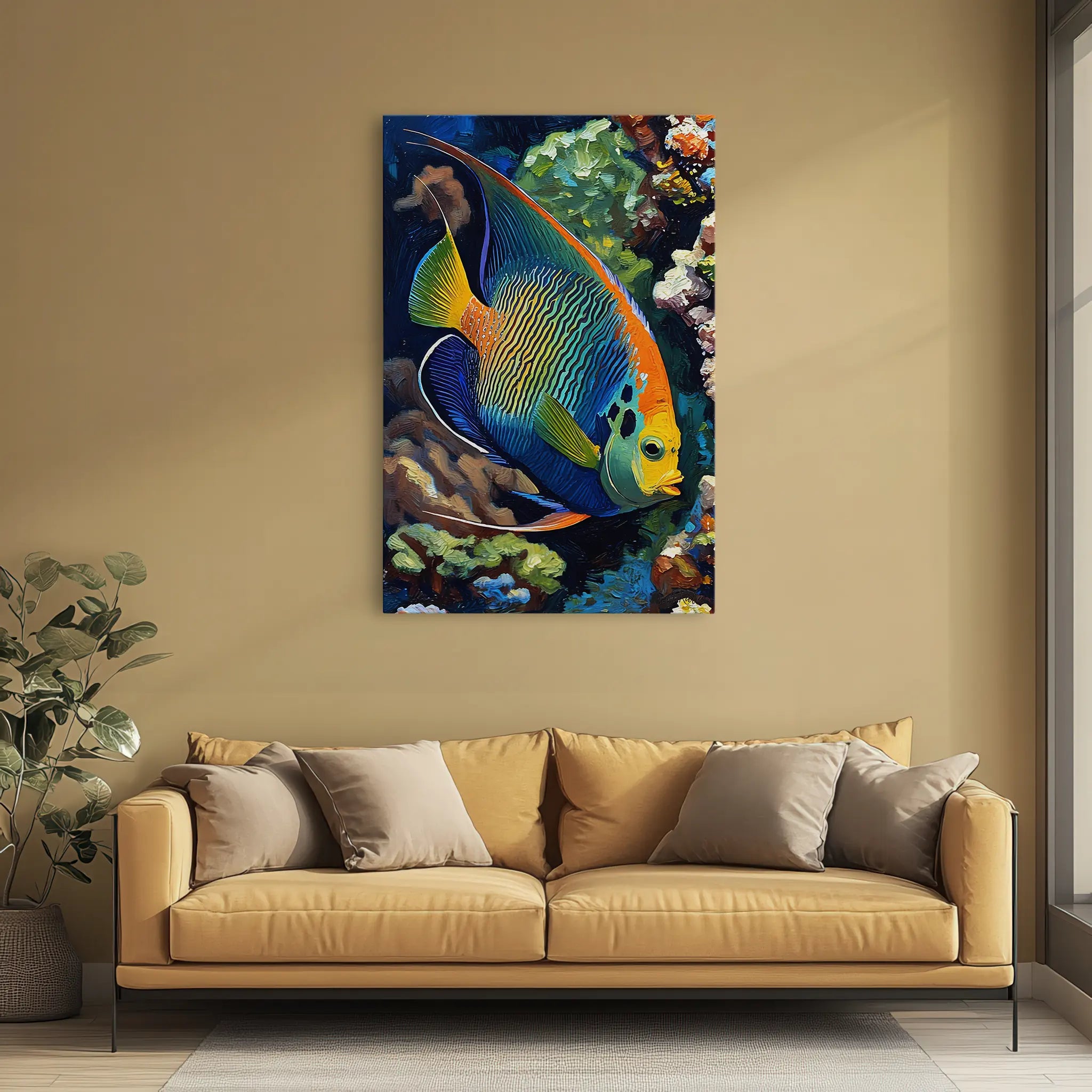 Rainbow Angelfish Among Coral Giclée Print 231038 Visual Wall Art AR2:3V Giclée Print
