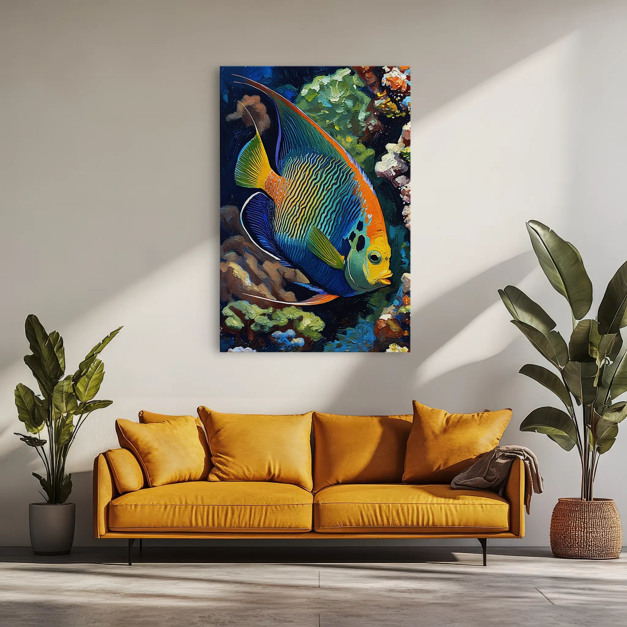 Rainbow Angelfish Among Coral Giclée Print 231038 Visual Wall Art AR2:3V Giclée Print