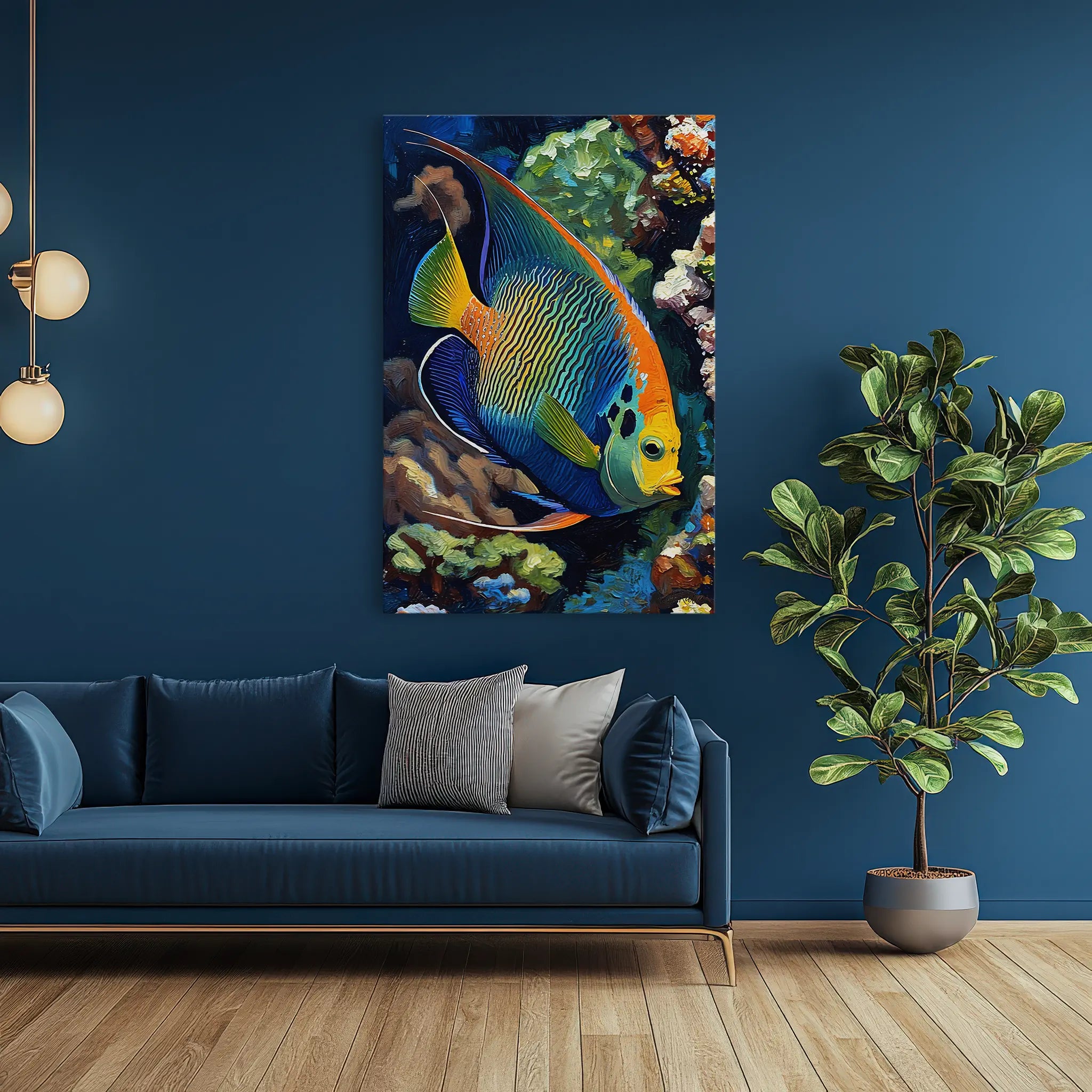 Rainbow Angelfish Among Coral Giclée Print 231038 Visual Wall Art AR2:3V Giclée Print