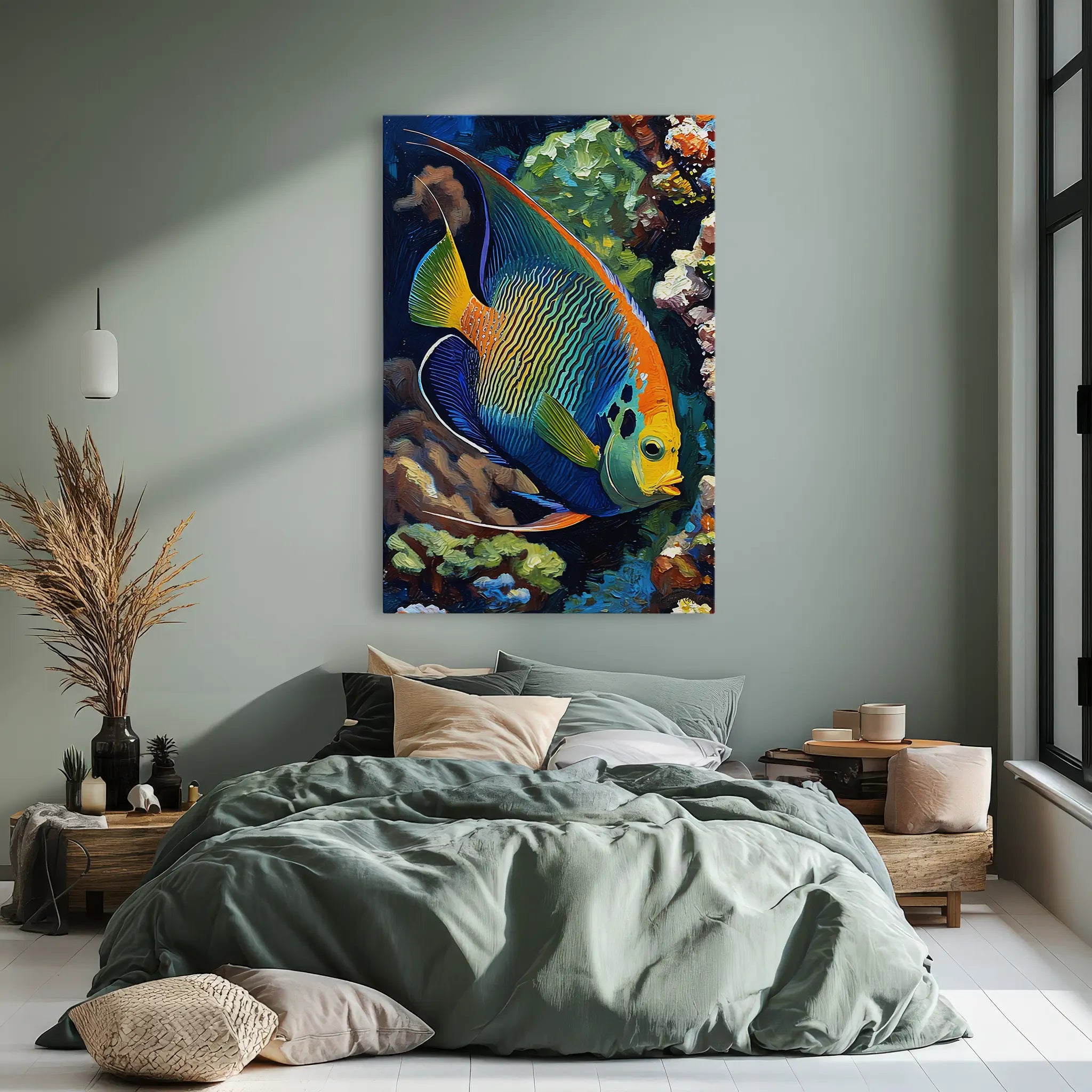Rainbow Angelfish Among Coral Giclée Print 231038 Visual Wall Art AR2:3V Giclée Print
