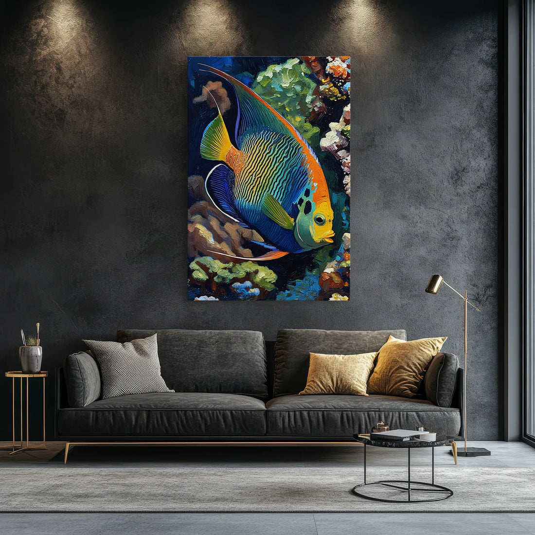 Rainbow Angelfish Among Coral Giclée Print 231038 Visual Wall Art AR2:3V Giclée Print
