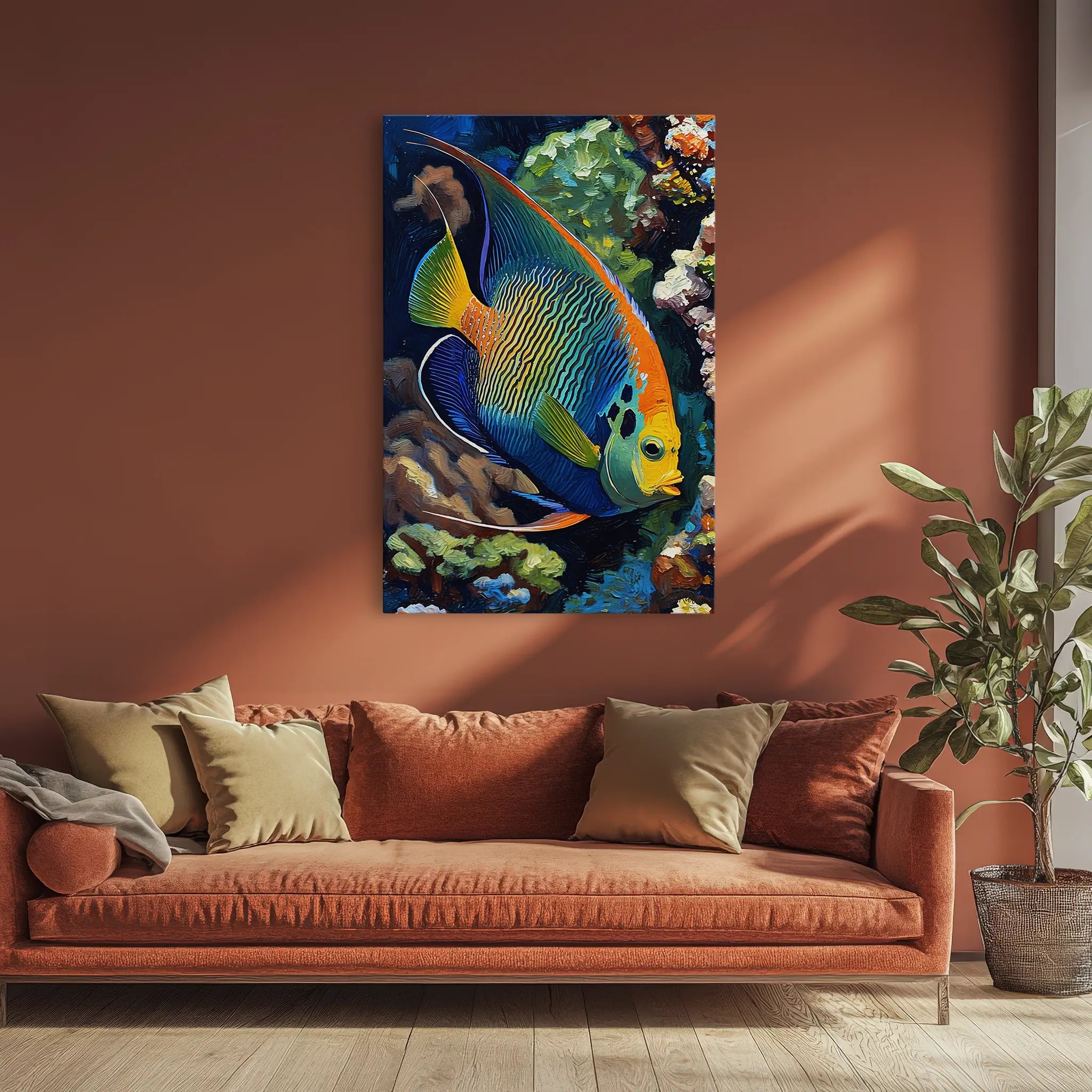 Rainbow Angelfish Among Coral Giclée Print 231038 Visual Wall Art AR2:3V Giclée Print