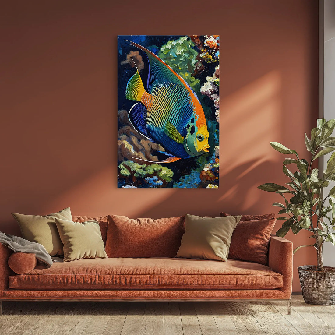 Rainbow Angelfish Among Coral Giclée Print 231038 Visual Wall Art AR2:3V Giclée Print
