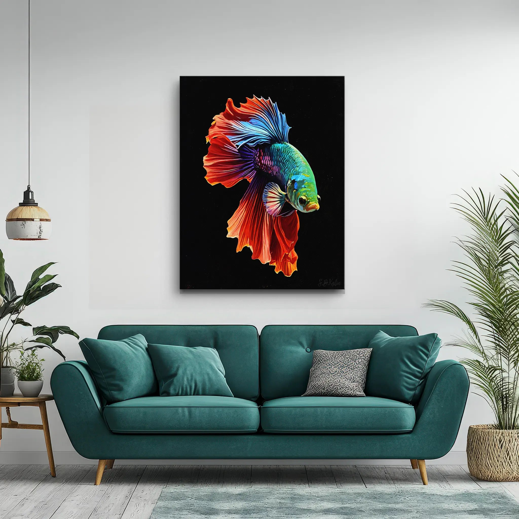Rainbow Betta Fish Giclée Print 451022 Visual Wall Art AR3:4V-AR4:5V Giclée Print