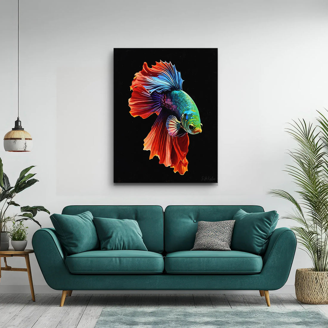 Rainbow Betta Fish Giclée Print 451022 Visual Wall Art AR3:4V-AR4:5V Giclée Print