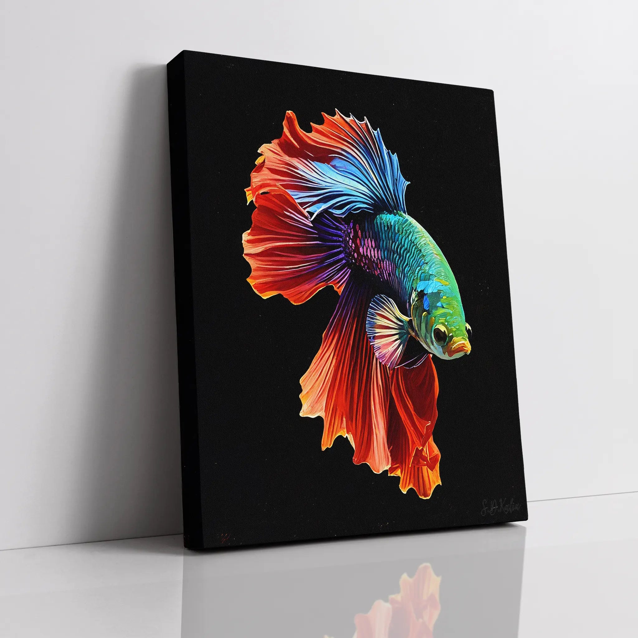 Rainbow Betta Fish Giclée Print 451022 Visual Wall Art AR3:4V-AR4:5V Giclée Print
