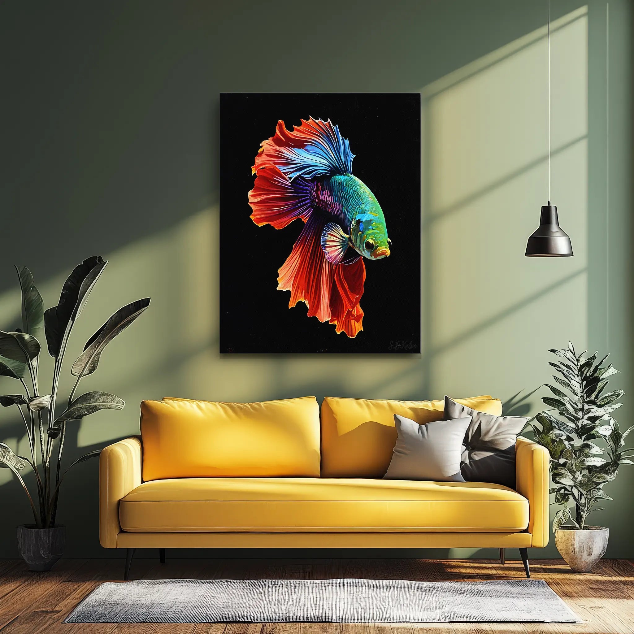 Rainbow Betta Fish Giclée Print 451022 Visual Wall Art AR3:4V-AR4:5V Giclée Print